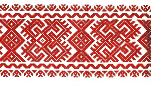 geometric ornament in embroidery